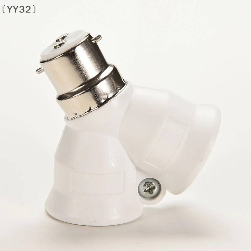 〔yy32〕 1 pcs b22 to 2 x e27 bayonet light bulb lamp converter adapter splitter screw socket 〔yy32〕 1 pcs b22 to 2 x e27 bayonet light bulb lamp converter adapter splitter screw socket