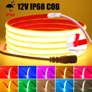 ip68 waterproof cob led strip light 12v 320leds/m flexible led