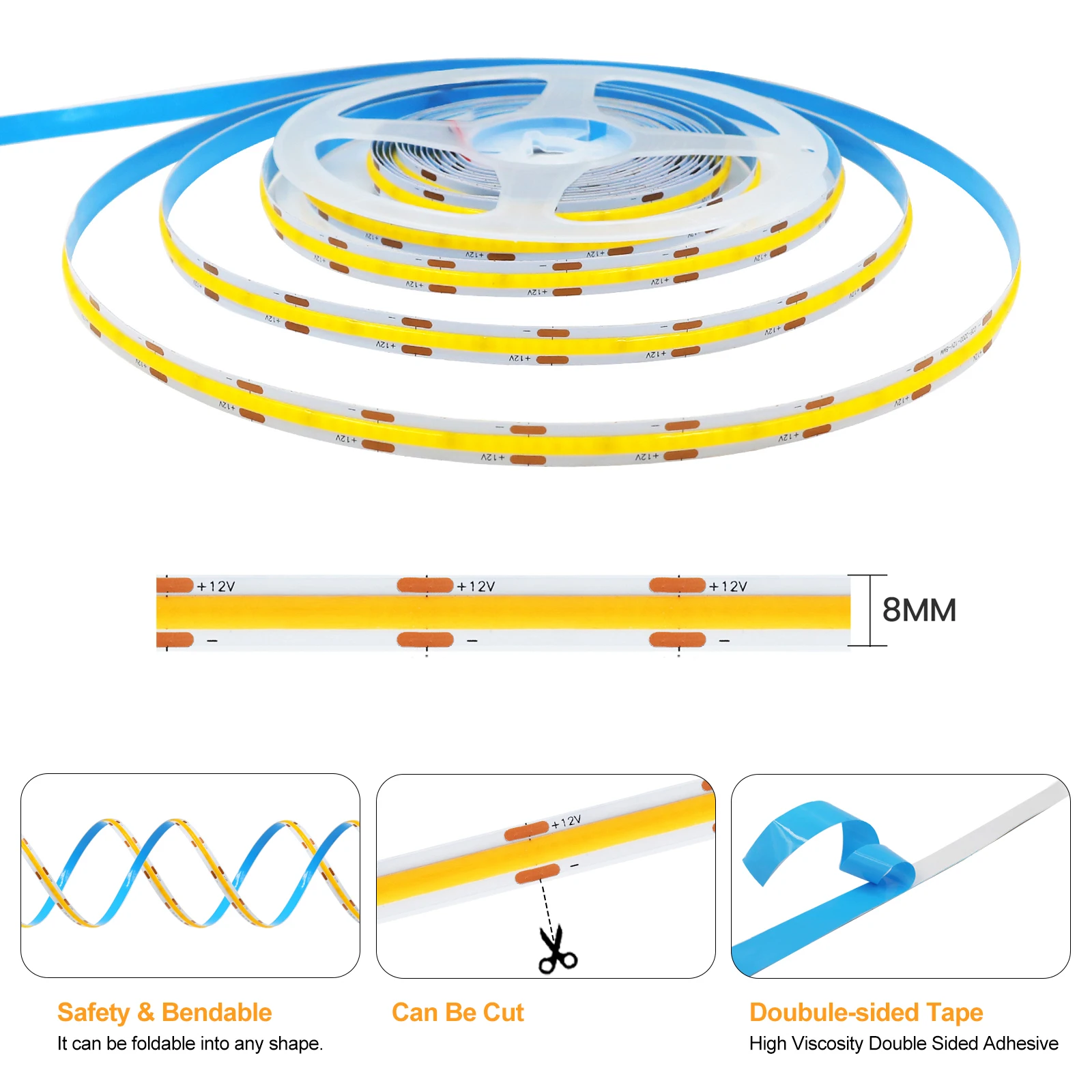 dc 12v 24v cob strip 480 384 320 528leds/m high density dc 12v 24v cob strip 480 384 320 528leds/m high density