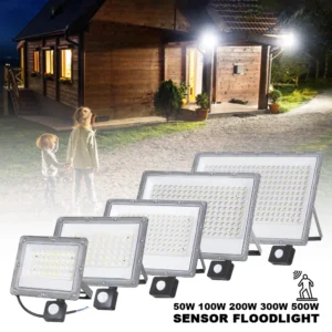 led flood light 500w 300w 200w 100w 50w ac220v motion sensor reflector