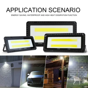 led flood light 50w 100w 200w ac 220v ip66 waterproof lamp garden outdoor lighting projector