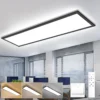 Black LED Ceiling Panel 120cm, 40W 4400LM Modern Light with Remote Control