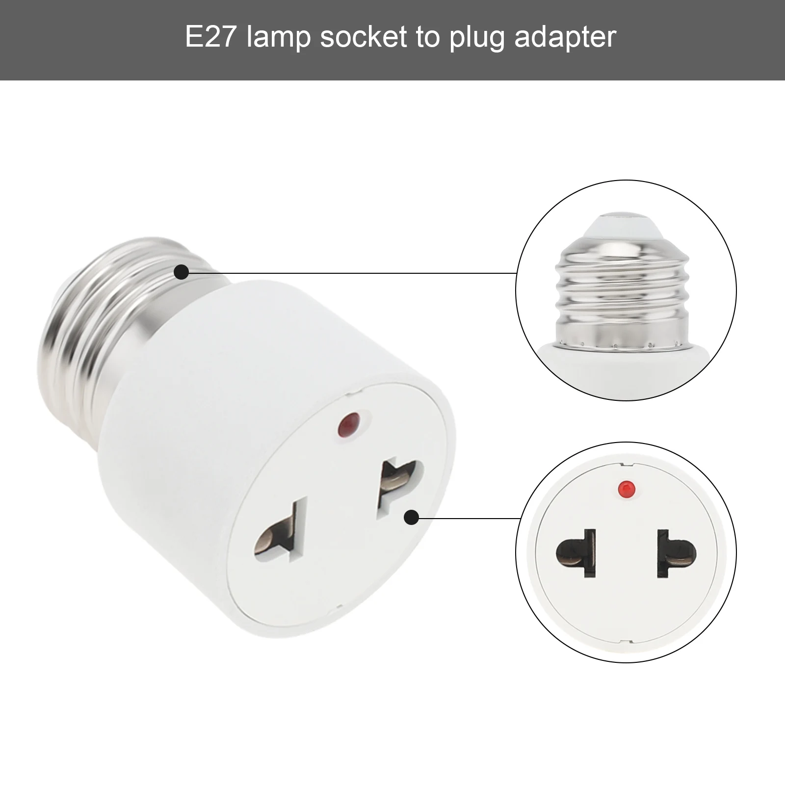 2 prong plug to e26 e27 socket adapter medium base light socket to plug 2 prong plug to e26 e27 socket adapter medium base light socket to plug