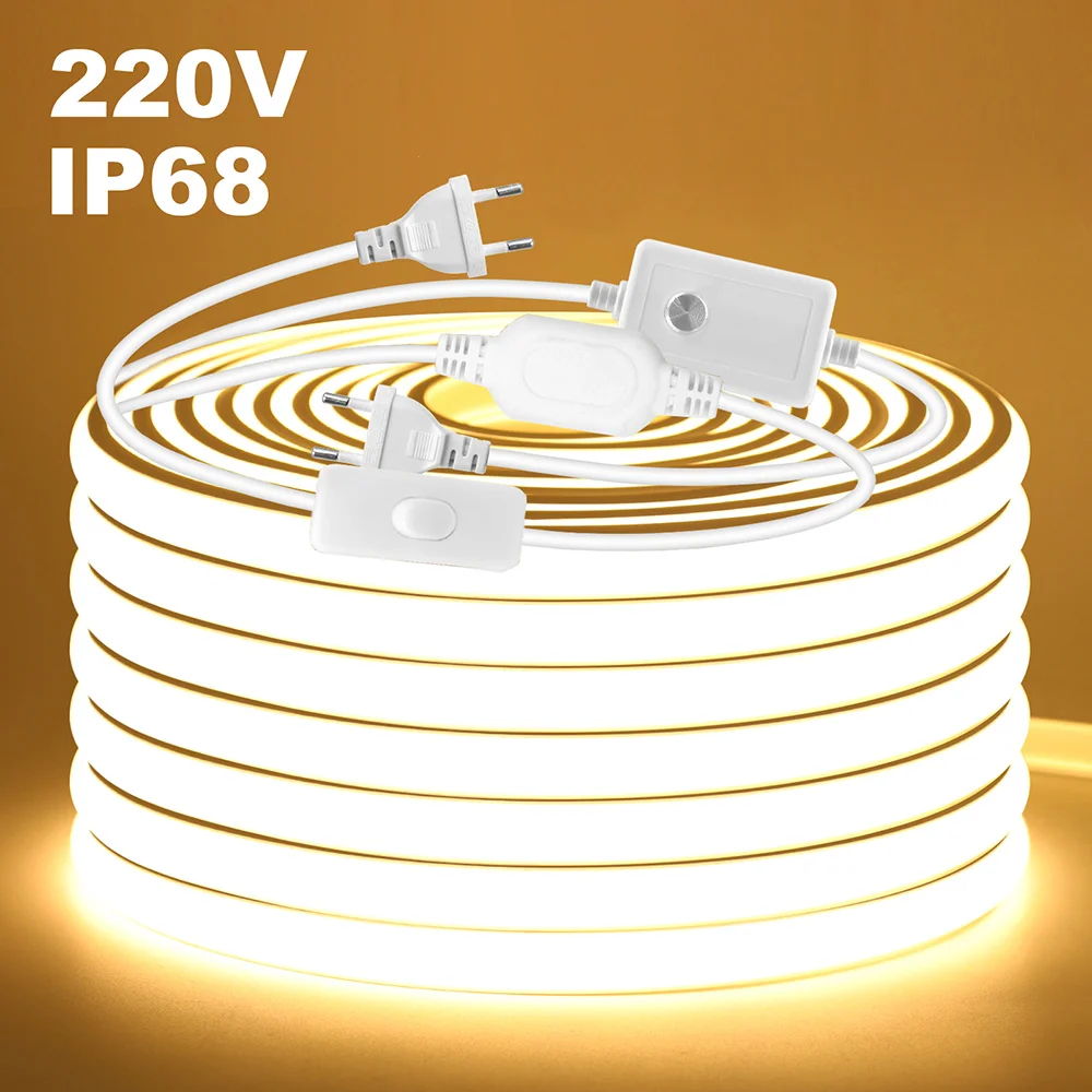 ip68 waterproof cob led strip light 220v dimmer switch power kit ip68 waterproof cob led strip light 220v dimmer switch power kit