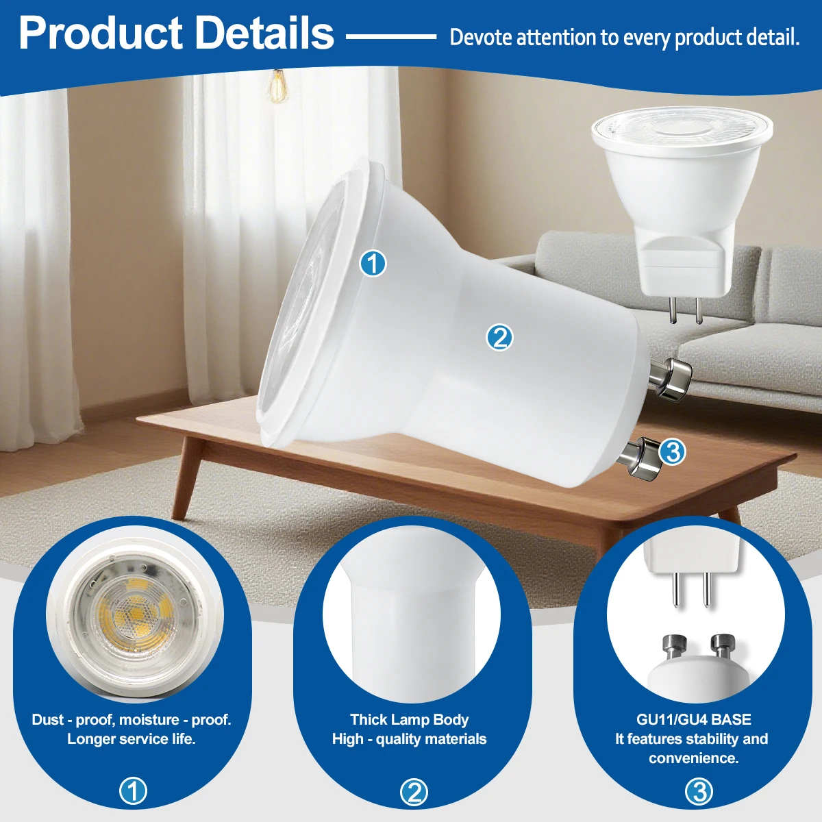 4pack led 38° beam angle gu11 mr11 lamp gu10 4pack led 38° beam angle gu11 mr11 lamp gu10