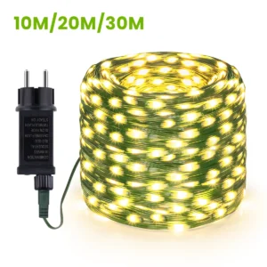 10/20/30m led string lights leather wire light waterproof garland fairy lights