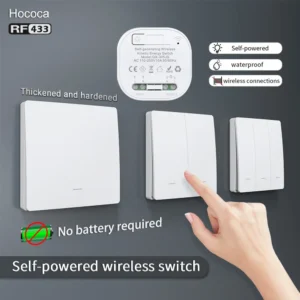 outdoor waterproof 1/2/3 gang self powered kinetic energy switch
