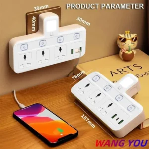 eu us uk plug universal outlet power strip multitap ac separate control wall socket with usb