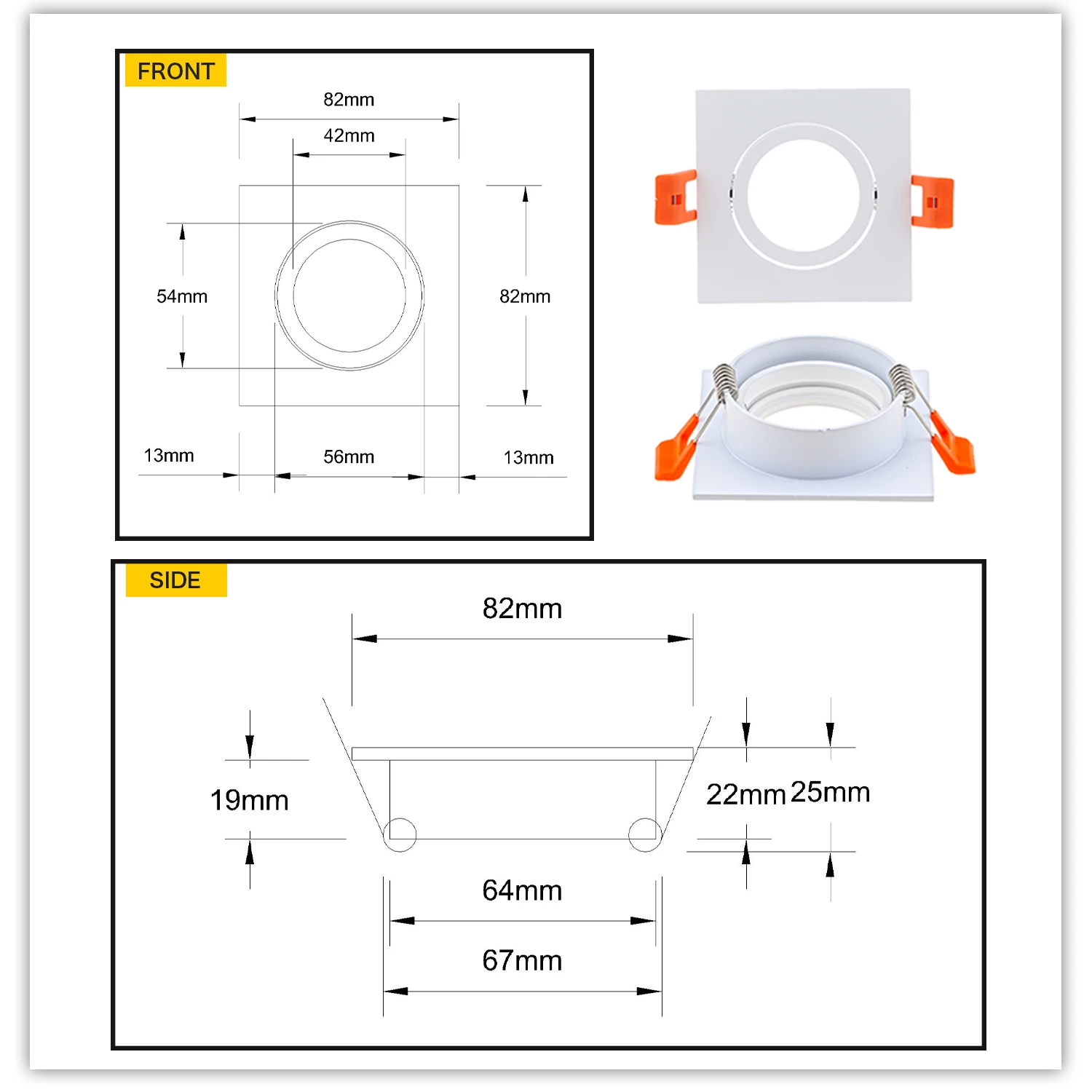 1/10pcs adjustable ceiling light frame holder for gu10 1/10pcs adjustable ceiling light frame holder for gu10