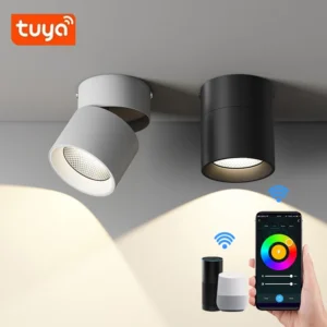 smart rgbcct led ceiling spotlight 360° adjustable cob