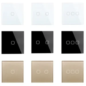 touch switch eu/uk standard white crystal glass panel touch switch, ac220v,1