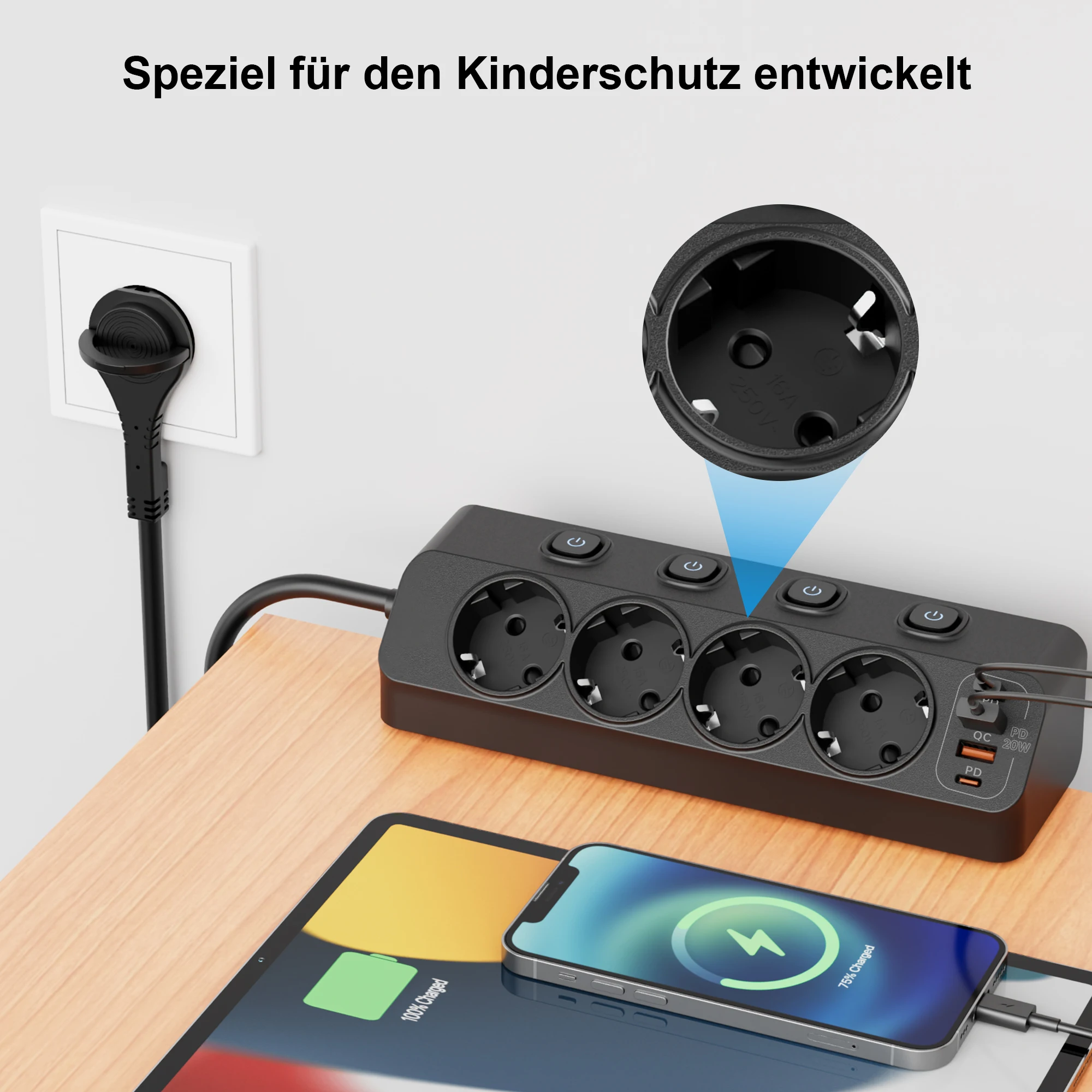 eu ac plug power strip independent switches eu ac plug power strip independent switches