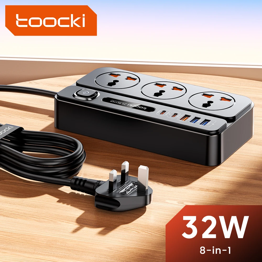 8 in 1 32w gan power strip 2500w max universal 3ac outlet socket charger eu uk us plug adapter 8 in 1 32w gan power strip 2500w max universal 3ac outlet socket charger eu uk us plug adapter