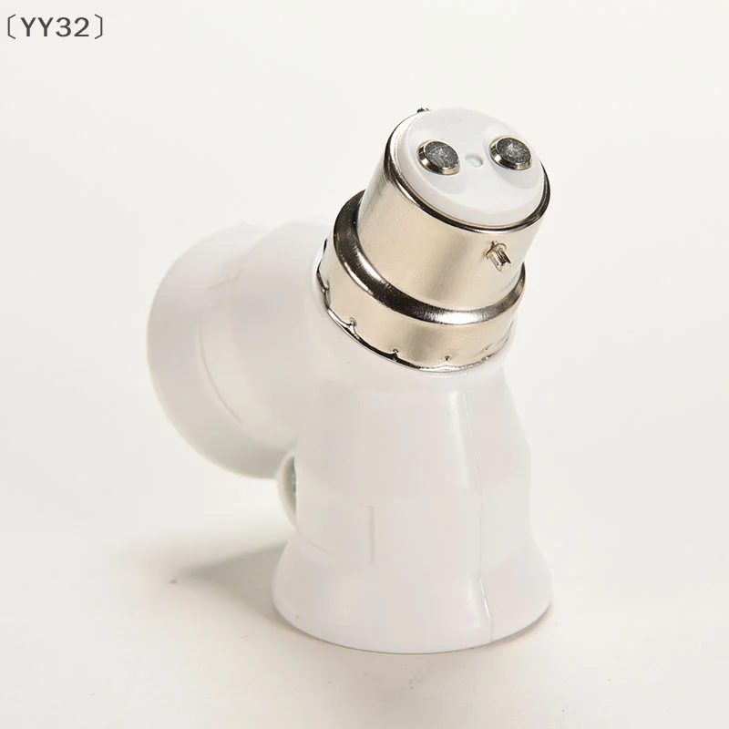 〔yy32〕 1 pcs b22 to 2 x e27 bayonet light bulb lamp converter adapter splitter screw socket 〔yy32〕 1 pcs b22 to 2 x e27 bayonet light bulb lamp converter adapter splitter screw socket