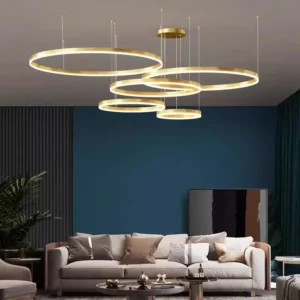ring led chandelier lighting aluminium