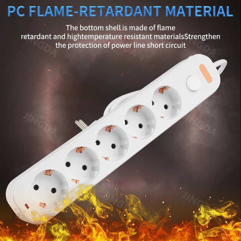 power strip eu plug 3/4/5 way outlets electrical extension 2m cord 16a sockets independent control switches for home office power strip eu plug 3/4/5 way outlets electrical extension 2m cord 16a sockets independent control switches for home office