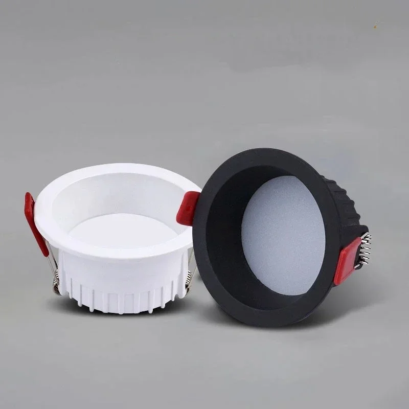 led recessed downlight, round anti glare spotlights 10w 75mm cutout black white for kitchen bedroom corridor ceiling led recessed downlight, round anti glare spotlights 10w 75mm cutout black white for kitchen bedroom corridor ceiling