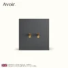 Gray Stainless Steel Panel Toggle Switch Gold Lever Wall Lamp Switch