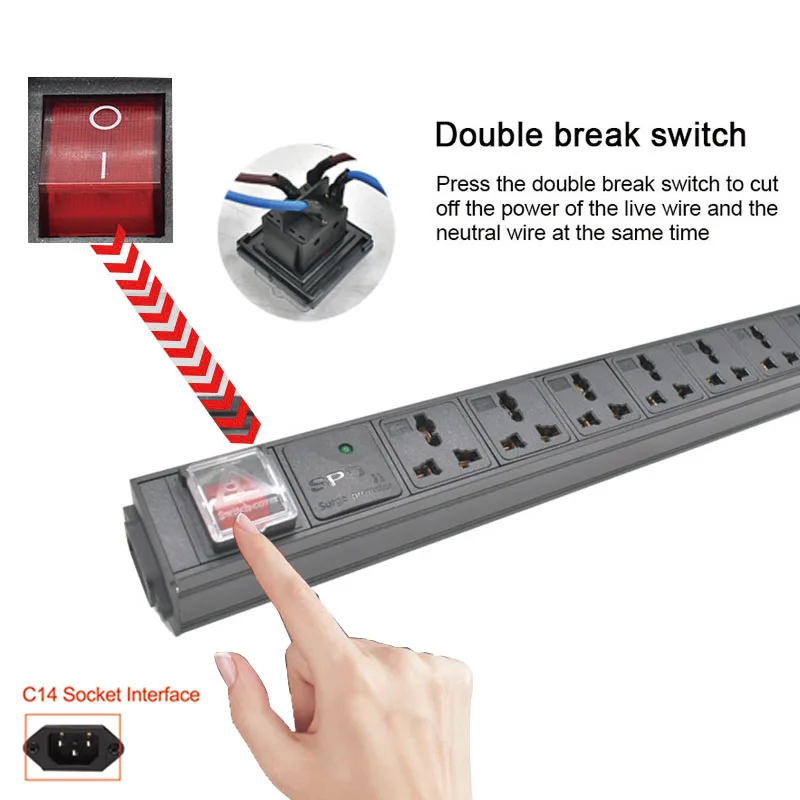 c14 port pdu power strip 10a universal socket network cabinet c14 port pdu power strip 10a universal socket network cabinet