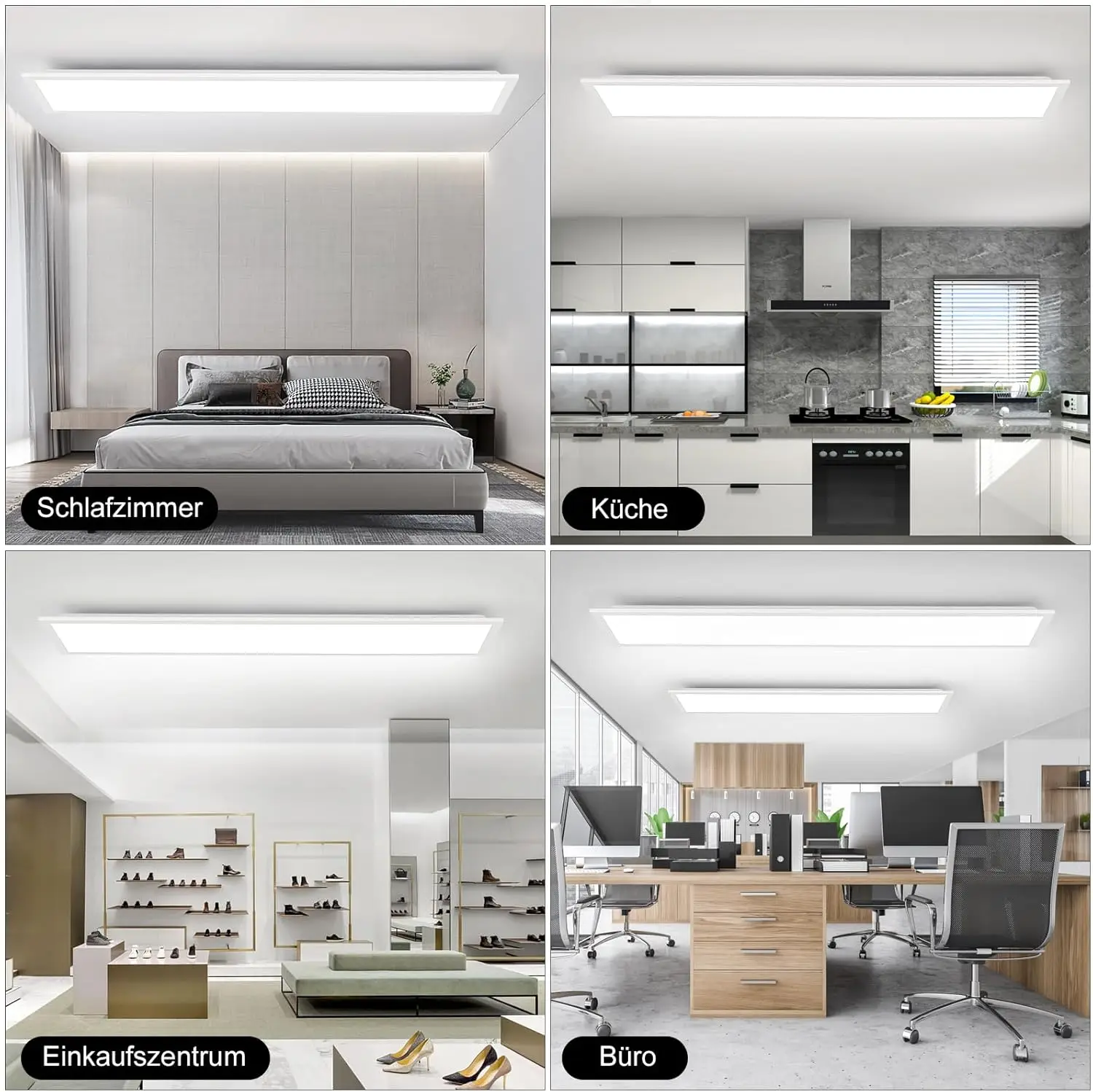 2pcs 30 w led ceiling lights, 100×25 cm flat panels, 3300lm dimmable, 3000–6500k 2pcs 30 w led ceiling lights, 100×25 cm flat panels, 3300lm dimmable, 3000–6500k