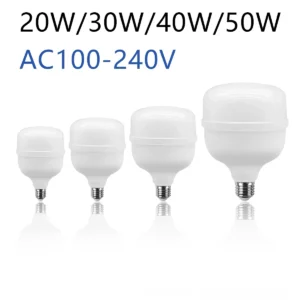 led bulb 20w 30w 40w 50w led lamp ac 110v 220v base e27