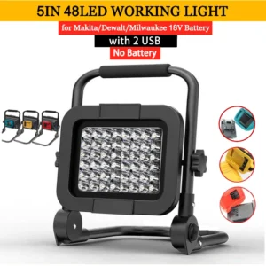 led light cordless outdoor spotlight working camping fishing handheld emergency toollightt
