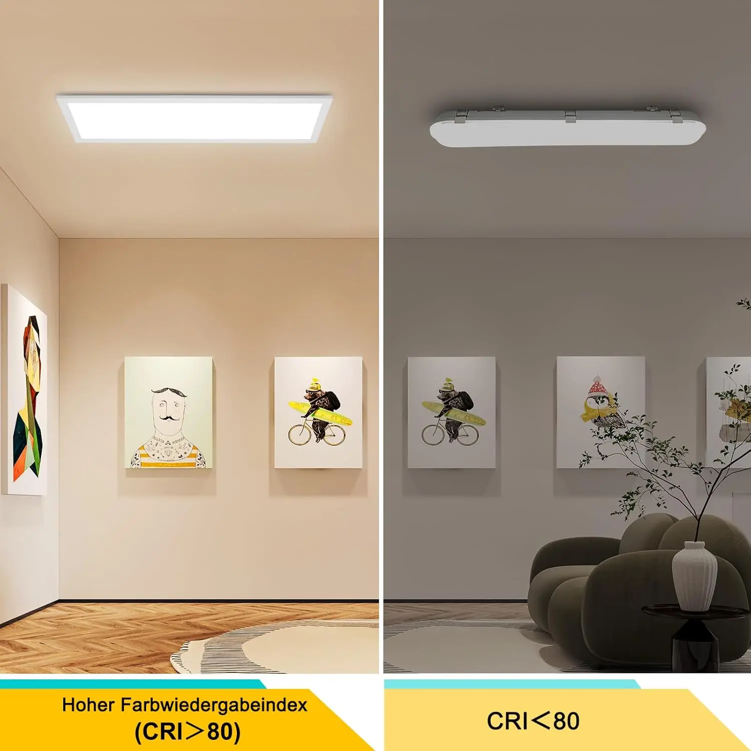 3x led panel ceiling light 58x20cm 24w 2400lm dimmable, remote control, 3000k 6500k 3x led panel ceiling light 58x20cm 24w 2400lm dimmable, remote control, 3000k 6500k