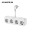 EU Power Strip With 2 USB A And 1 Type C Port 4 AC Outlet Fast Charge Electrical Extension Socket