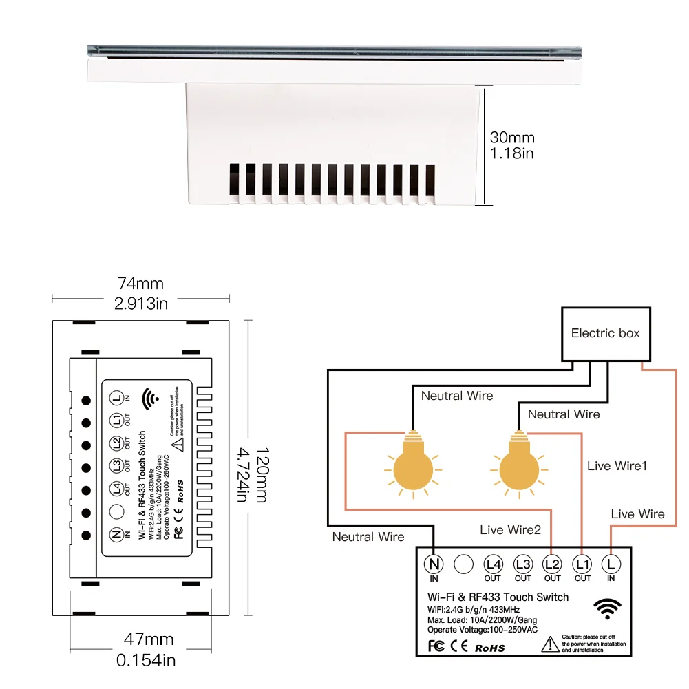 smart glass panel switch smart life smart glass panel switch smart life