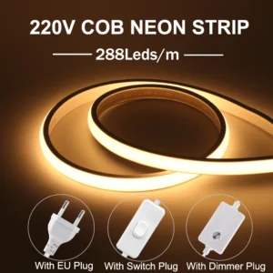 high brightness 220v cob neon led strip light