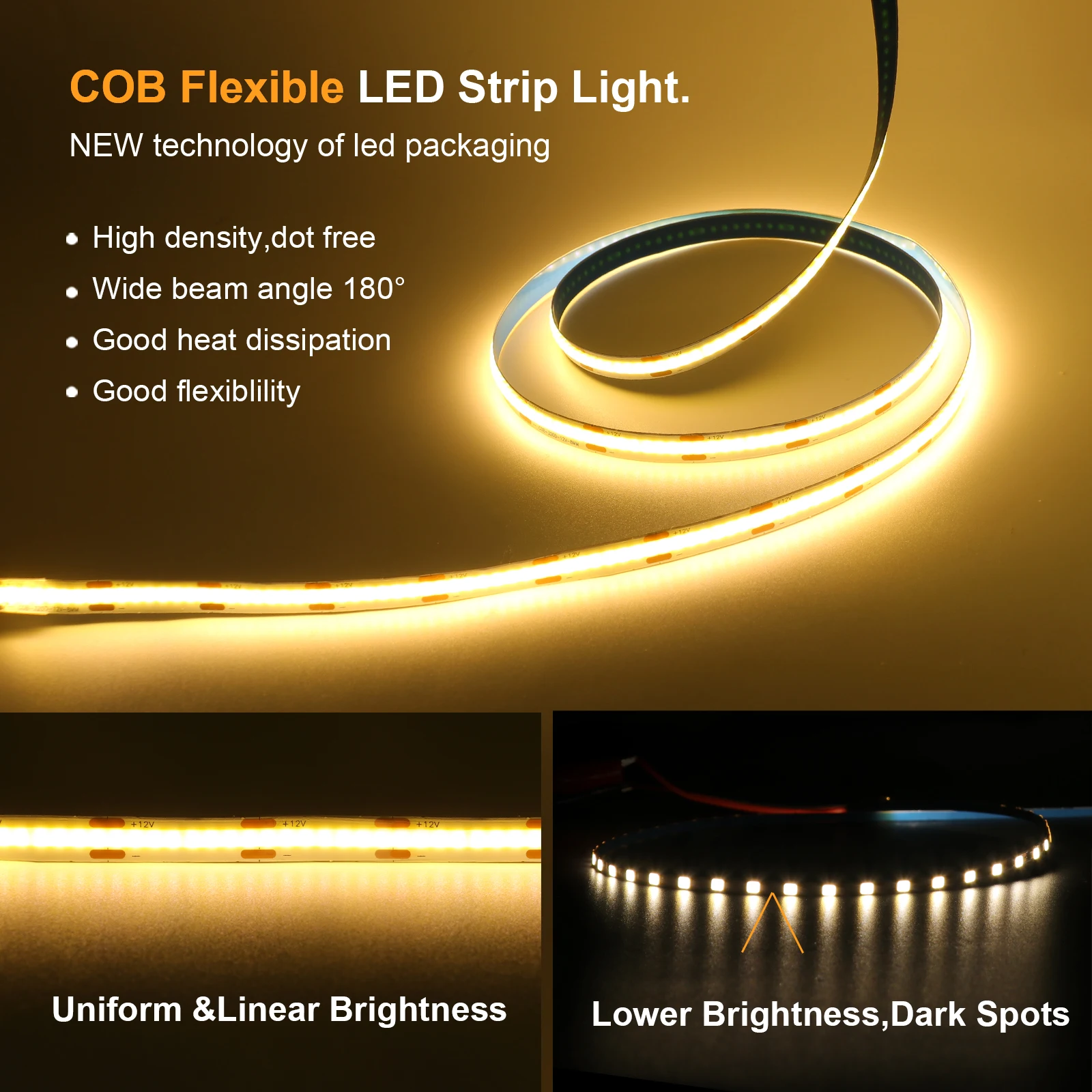 dc 12v 24v cob strip 320leds/m white/pink /yellow /ice blue dc 12v 24v cob strip 320leds/m white/pink /yellow /ice blue