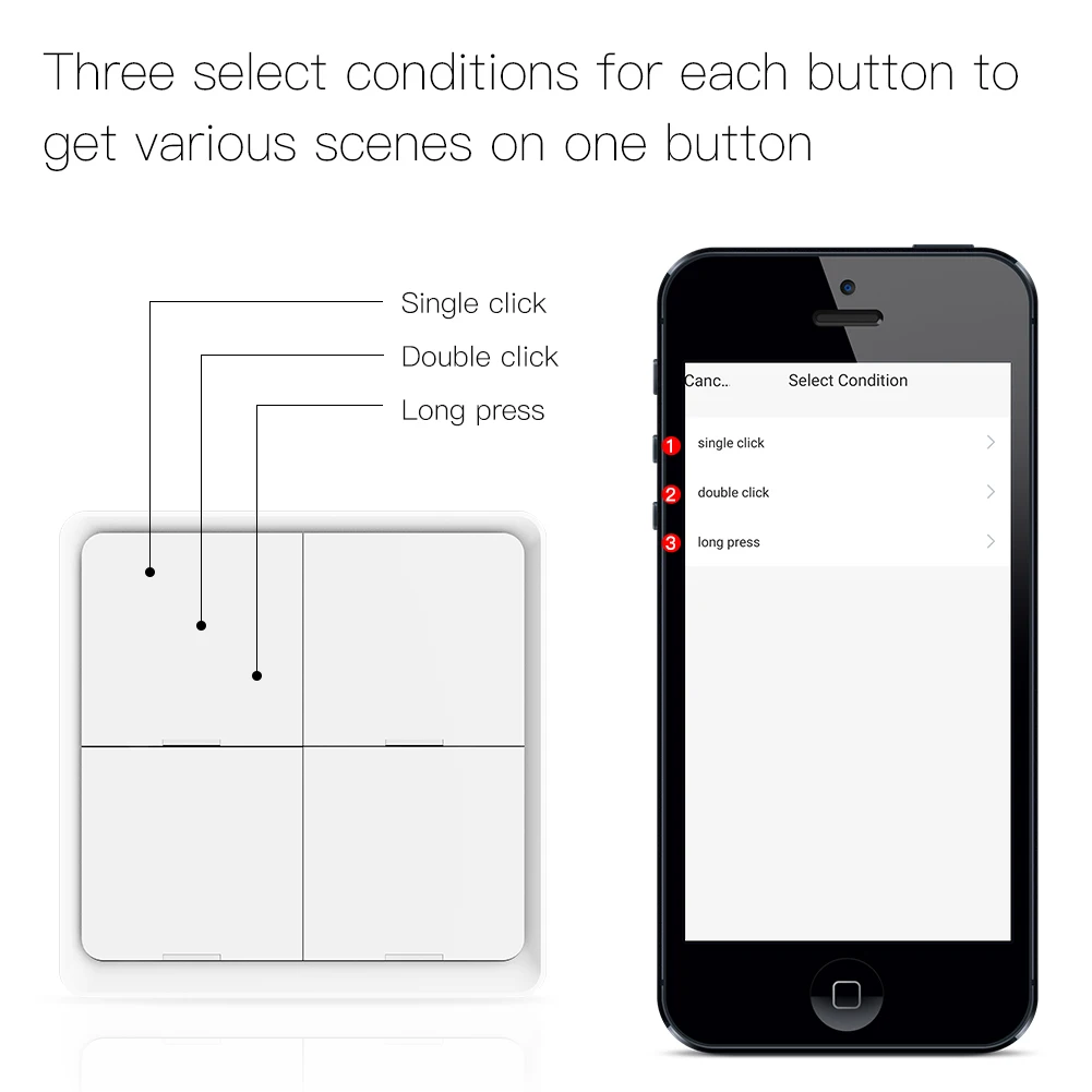 wireless scene switch 12 control modes handheld push button setup wireless scene switch 12 control modes handheld push button setup
