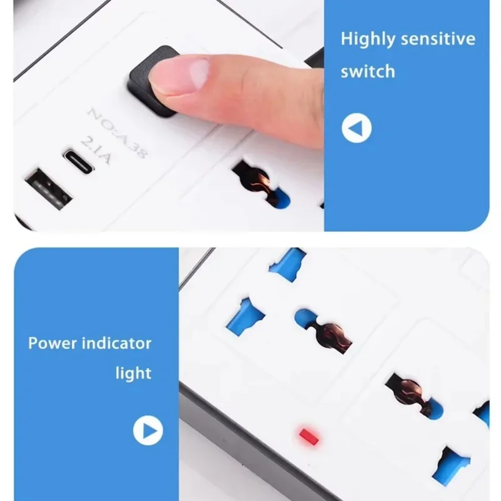 power multi tap universal plug eu us uk outlet power strip ac type c usb port charge electrical socket with 1.8m extension cord power multi tap universal plug eu us uk outlet power strip ac type c usb port charge electrical socket with 1.8m extension cord