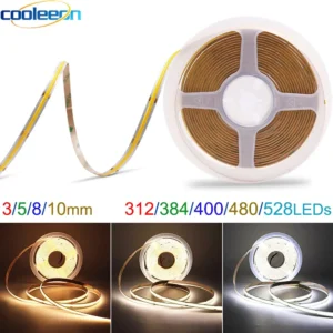 5m 10m flexible 12v 24v led cob strip light bar