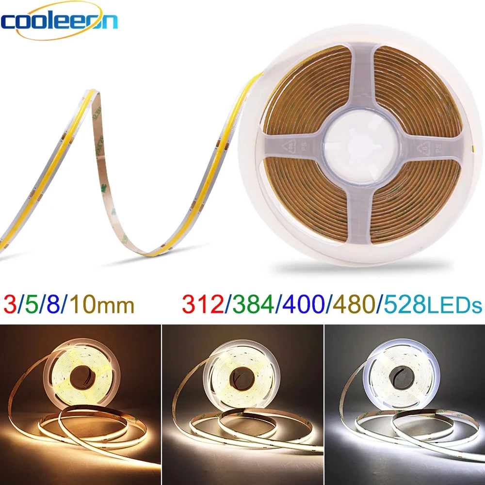5m 10m flexible 12v 24v led cob strip light bar 5m 10m flexible 12v 24v led cob strip light bar