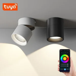tuya smart life cob rgbcct 2700k 6500k foldable downlight