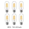 6pcs T45 LED Bulbs E27 Edison Retro Style 220V