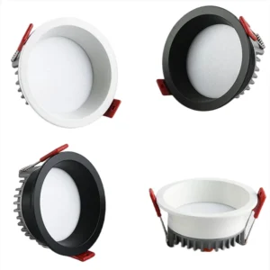 led down light anti glare tri color variable light 7w10w15w24w round ceiling background light