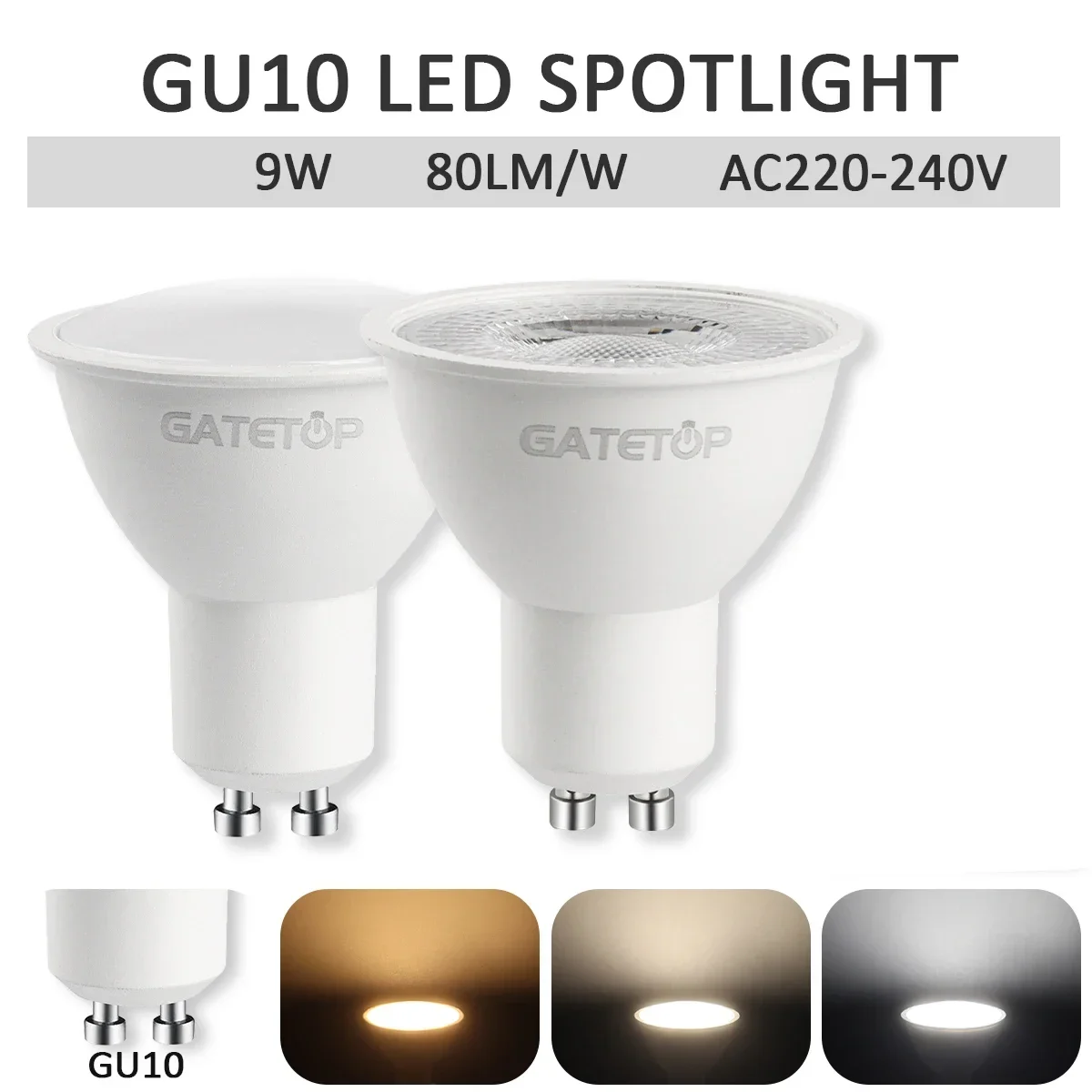 10pcs led spotlight gu10 9w 120degree 38degree 3000k 4000k 6000k ac 110v 220v 10pcs led spotlight gu10 9w 120degree 38degree 3000k 4000k 6000k ac 110v 220v
