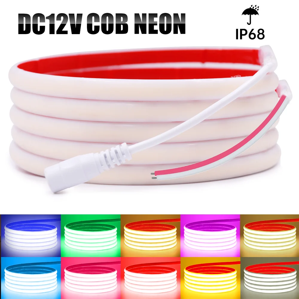 dc 12v cob led strip neon light ip68 waterproof dc 12v cob led strip neon light ip68 waterproof