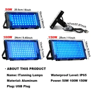 50w 100w 150w led usb floodlight ip65 waterproof outdoor floodlight