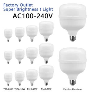 1 5pcs led bulb ac 110v 220v e27 led lamp 20w 30w 40w 50w