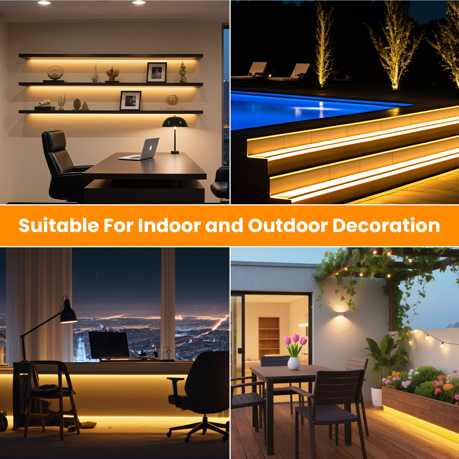 12v 24v cob led strip light dc 320leds/m high density flexible ip68 waterproof outdoor cob 12v 24v cob led strip light dc 320leds/m high density flexible ip68 waterproof outdoor cob