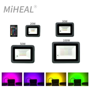 rgb led flood light 20w 30w 50w 100w outdoor rgb floodlight