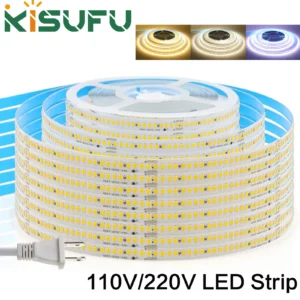 ac 110v 220v led strip light with plug 5m 10m 15m 20m/roll 3000k 4000k 6500k