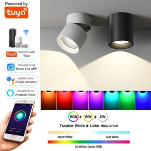 led 16 million rgb color changing ceiling spot light aluminum spotlight