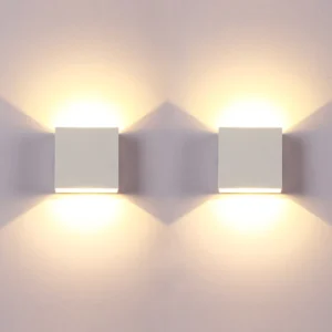led wall sconces 6w modern indoor wall lamp, white up down wall mount lights for living room