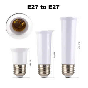 65mm 95mm 120mm e27 to e27 extender lamp holder base bulb
