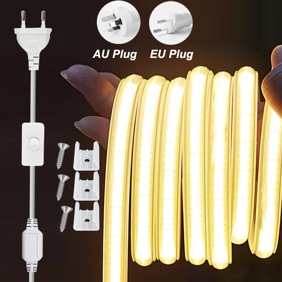 220v cob led strip light 288leds/m super bright ip65 waterproof 220v cob led strip light 288leds/m super bright ip65 waterproof