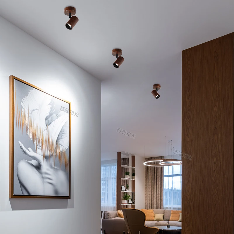 led spotlights minimalist walnut wood grain wall lamp ceiling spot light led spotlights minimalist walnut wood grain wall lamp ceiling spot light